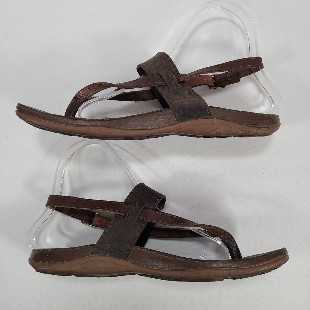 Chaco Maya Java Brown Leather Sandals Women's Siz… - image 8